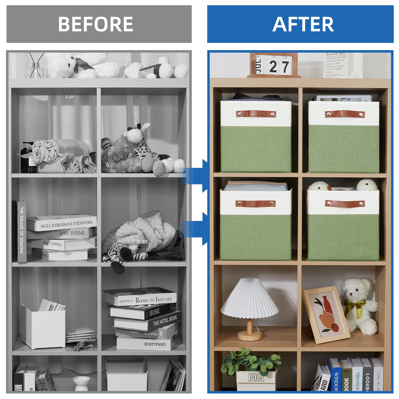 Fabric Storage Bin 11x11 Cube Storage Bins for Home