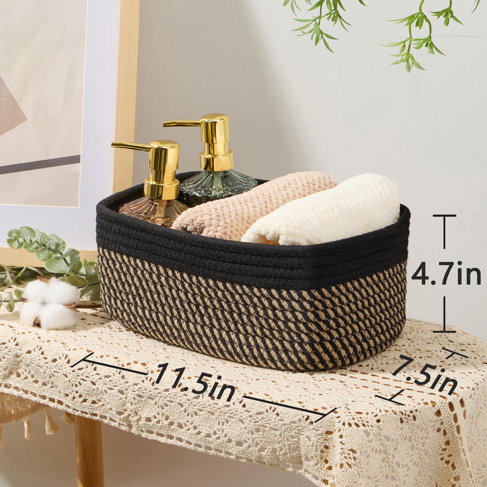 Small Storage Baskets for Organizing (4 Count)