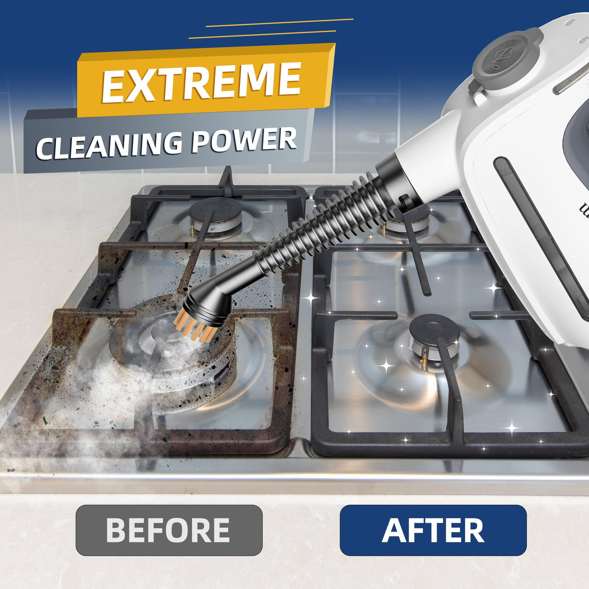 1350W Handheld Steam Cleaner with 15
