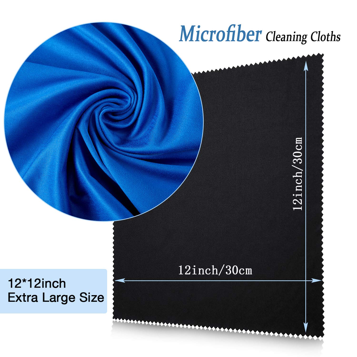12 Pack Microfiber Cleaning Cloth (12 Count)