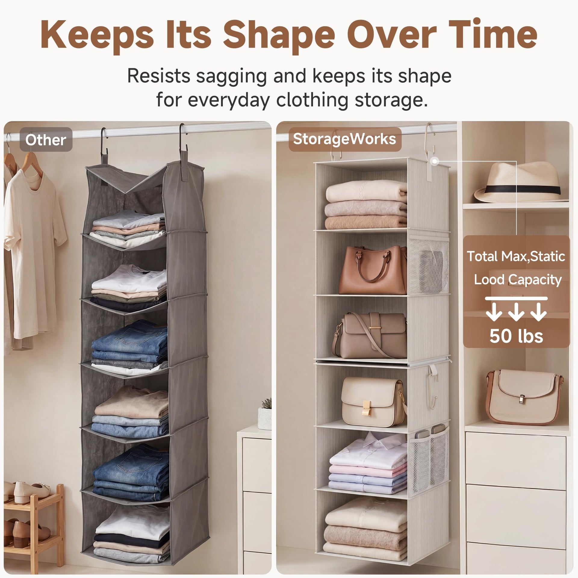 6 Shelf Closet Organizers