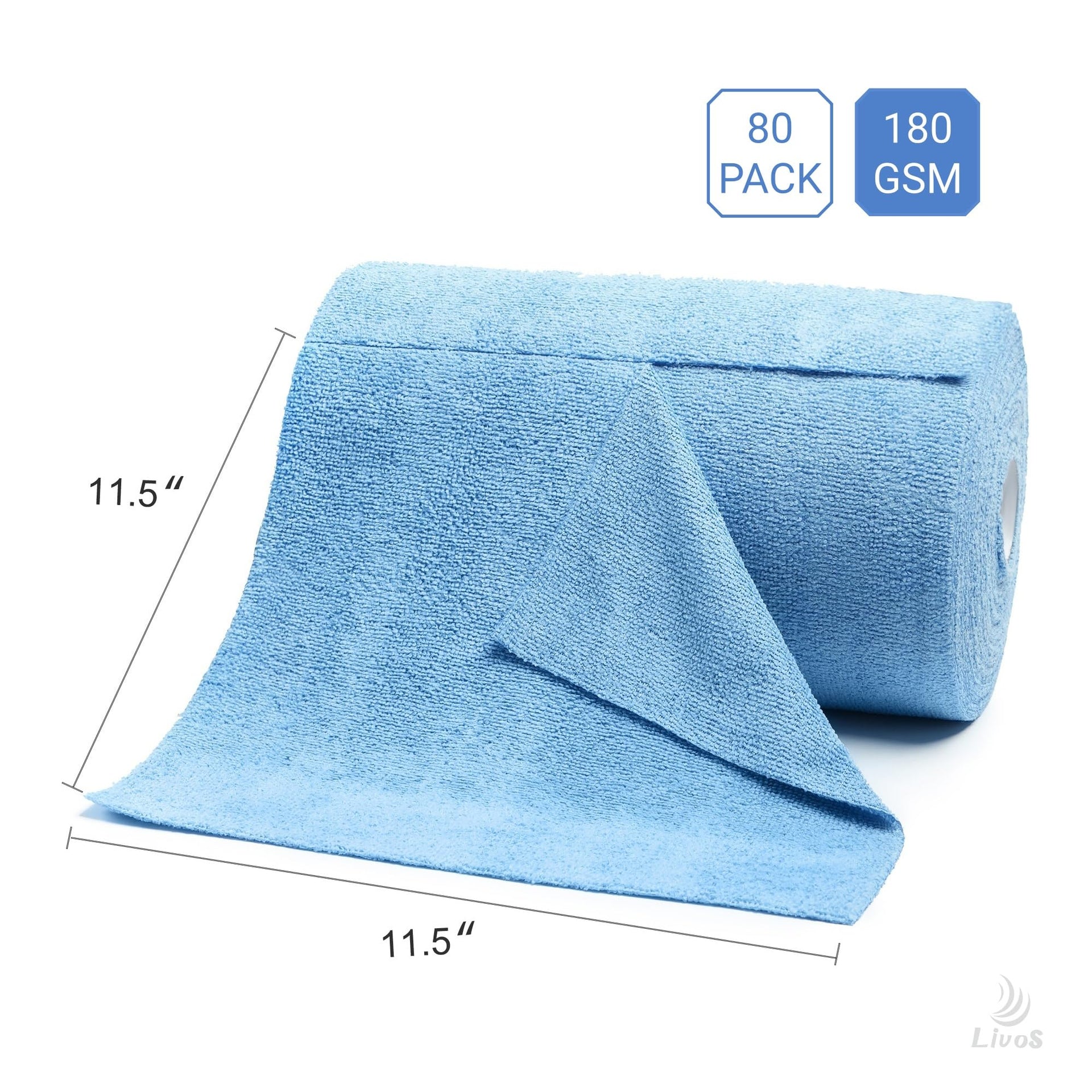 Microfiber Cleaning Cloth Roll (80 Count)