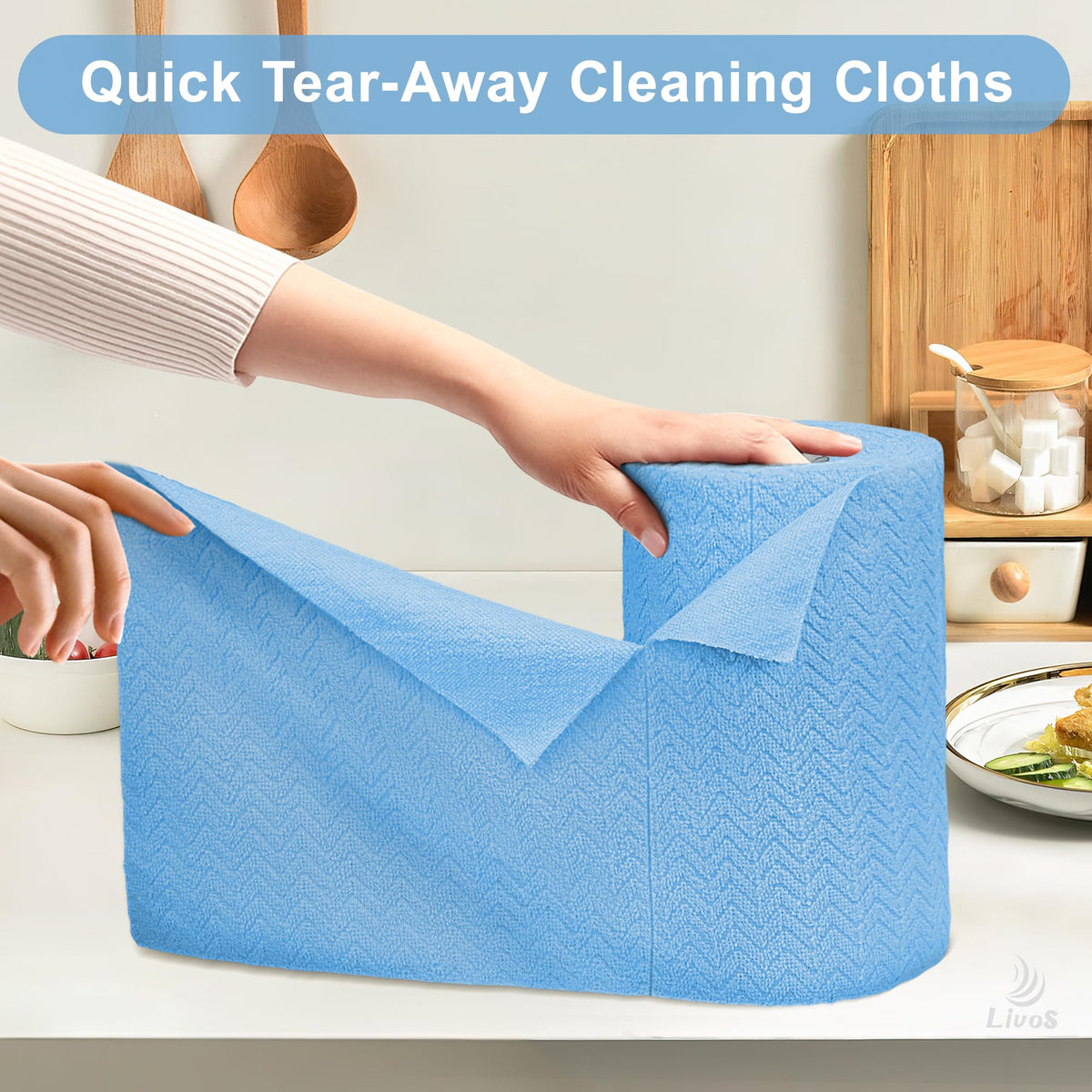 Microfiber Cleaning Cloth Roll (80 Count)