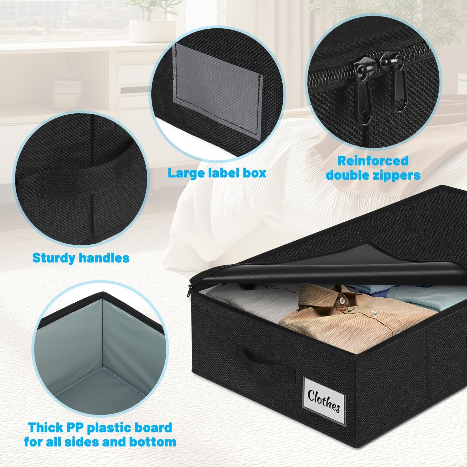 Under Bed Storage Container Bins 2 Pack (2 Count)