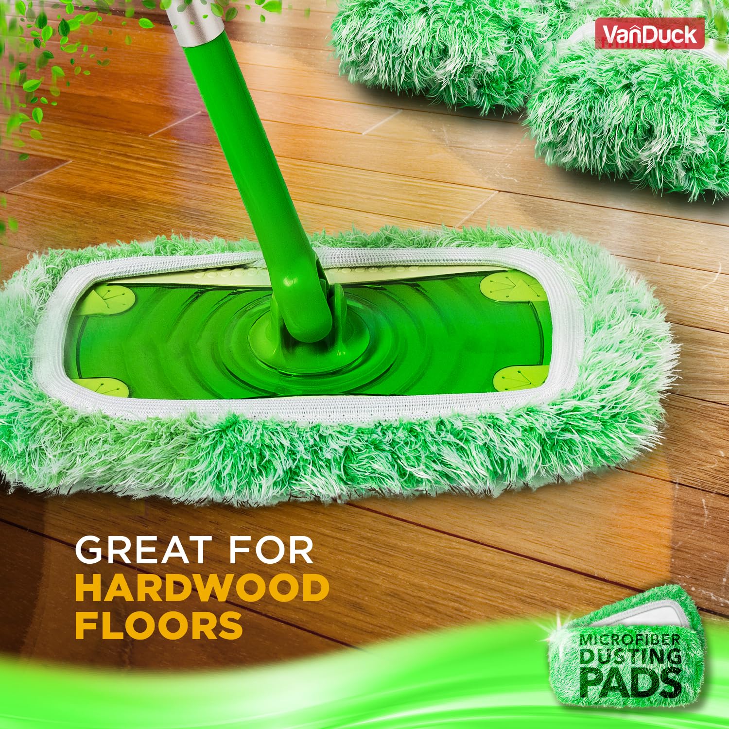 Reusable Microfiber Floor Duster Refill for Swiffer Sweeper (4 Count)