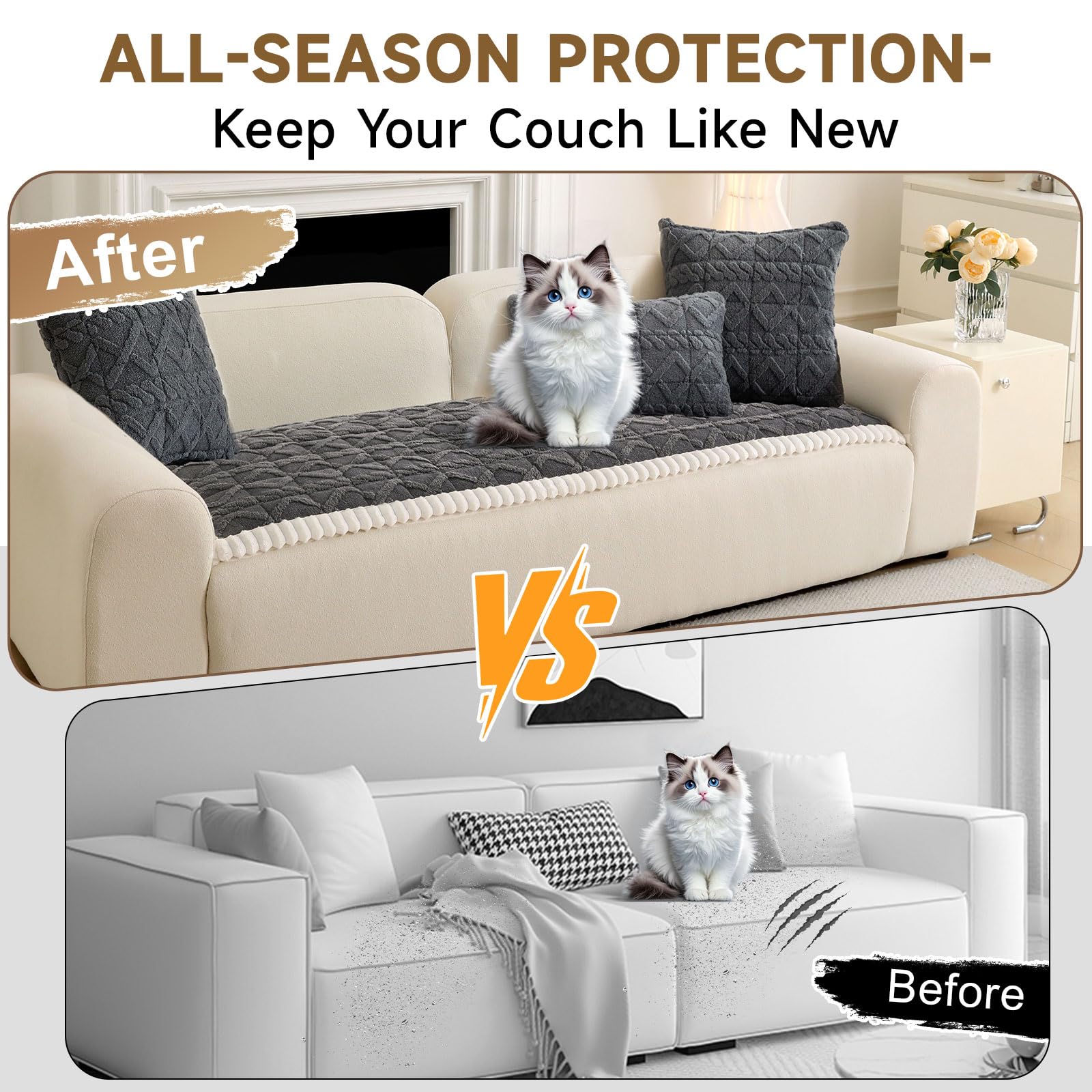 All Season Couch Cover for Dogs Washable (3 Ounce)