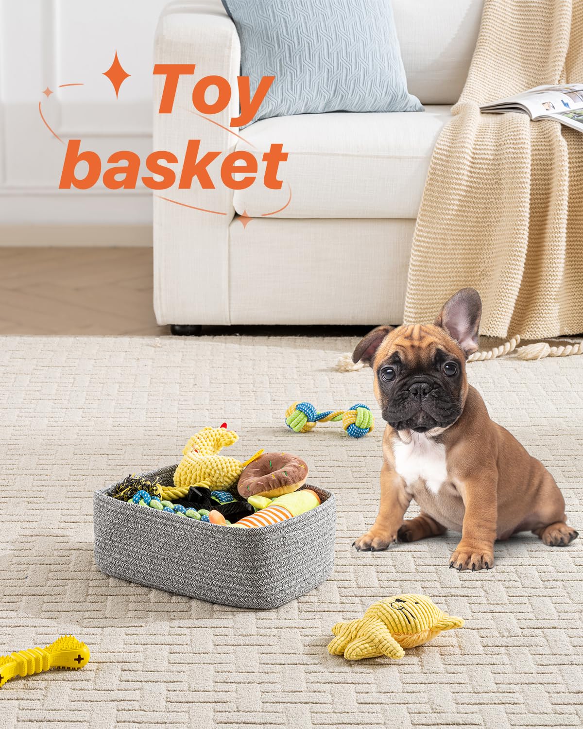 Small Woven Storage Basket for Organizing (3 Count)