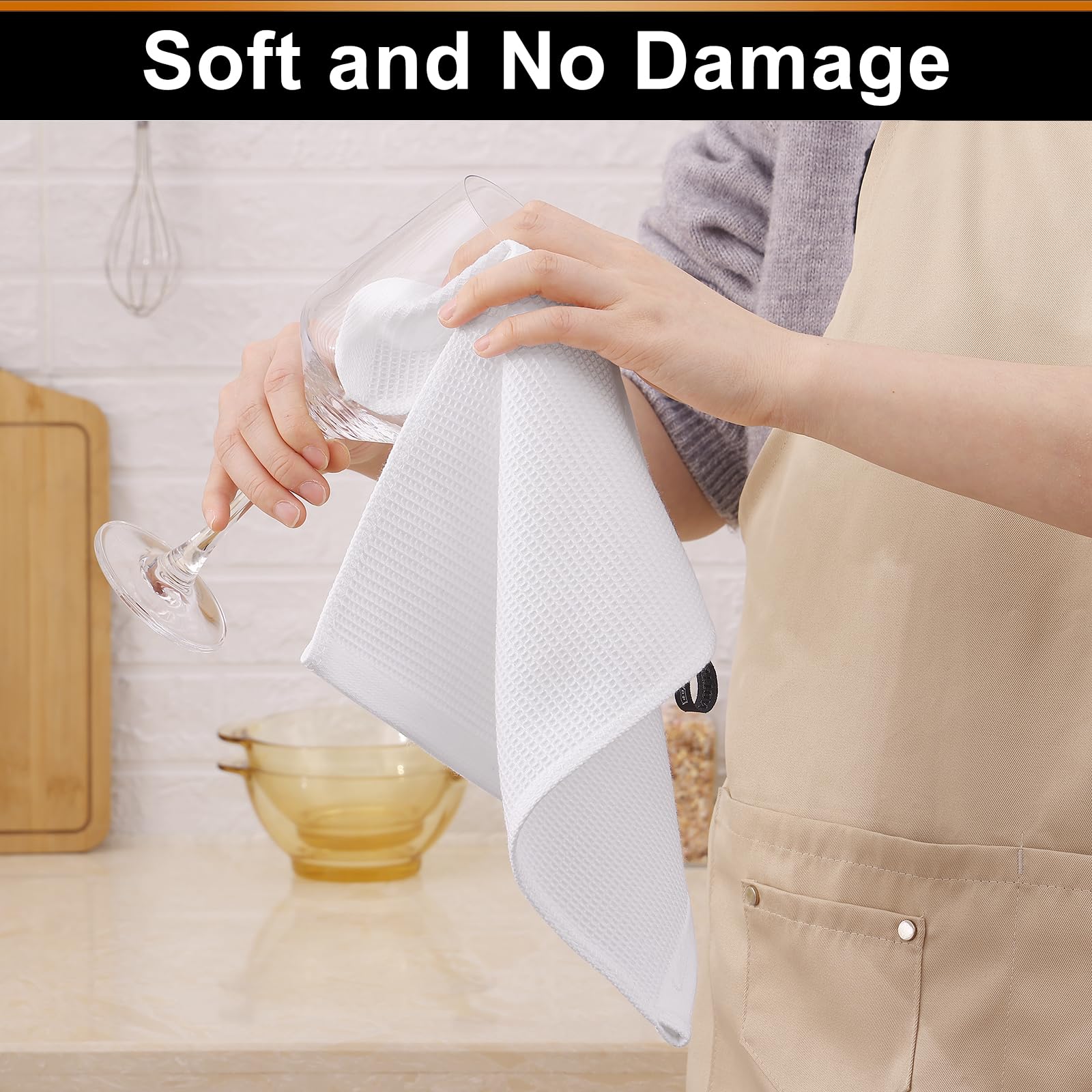 100% Cotton Waffle Weave Dish Cloths (6 Count)