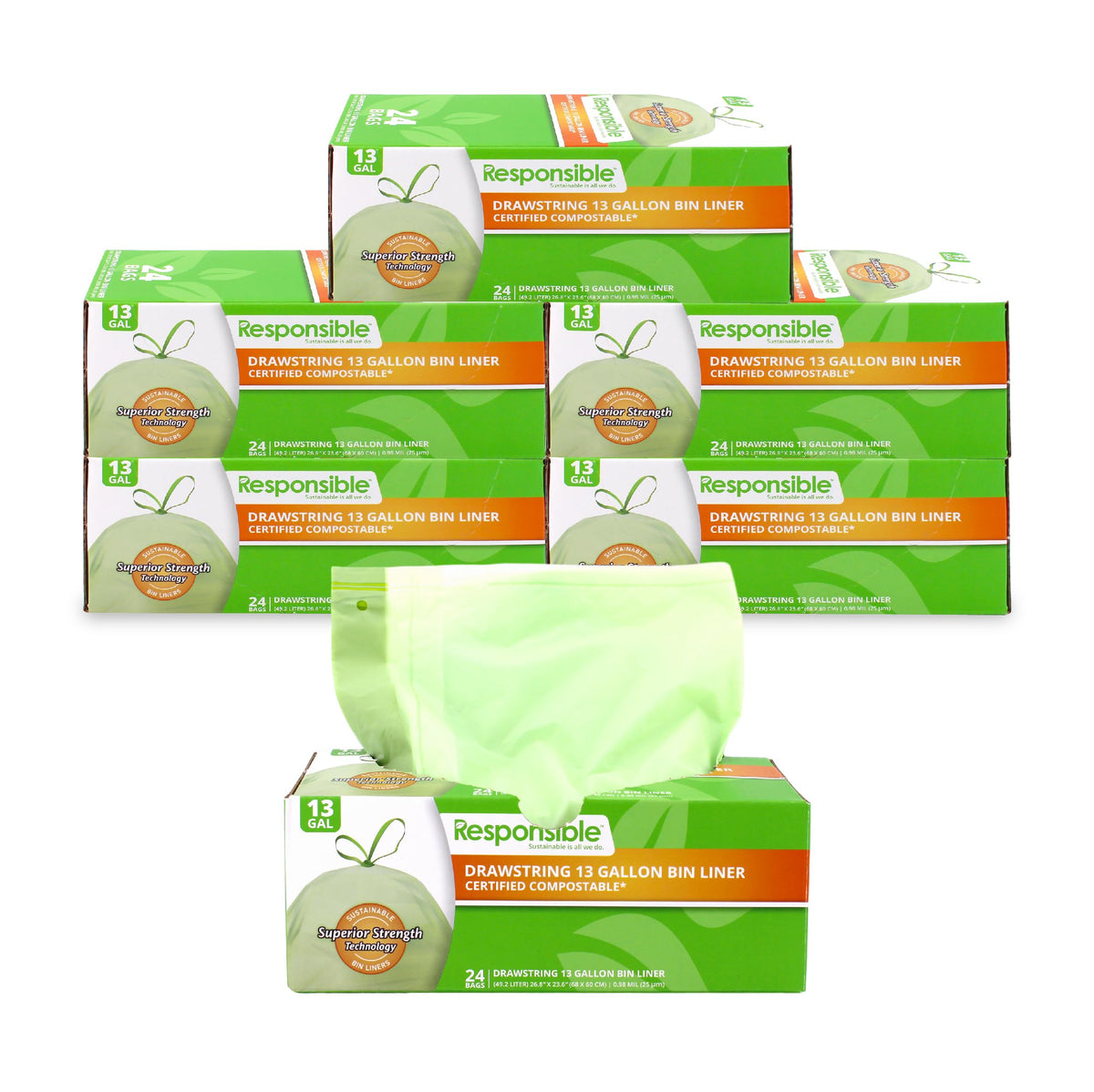 Kitchen Bin Liners (42 Count)