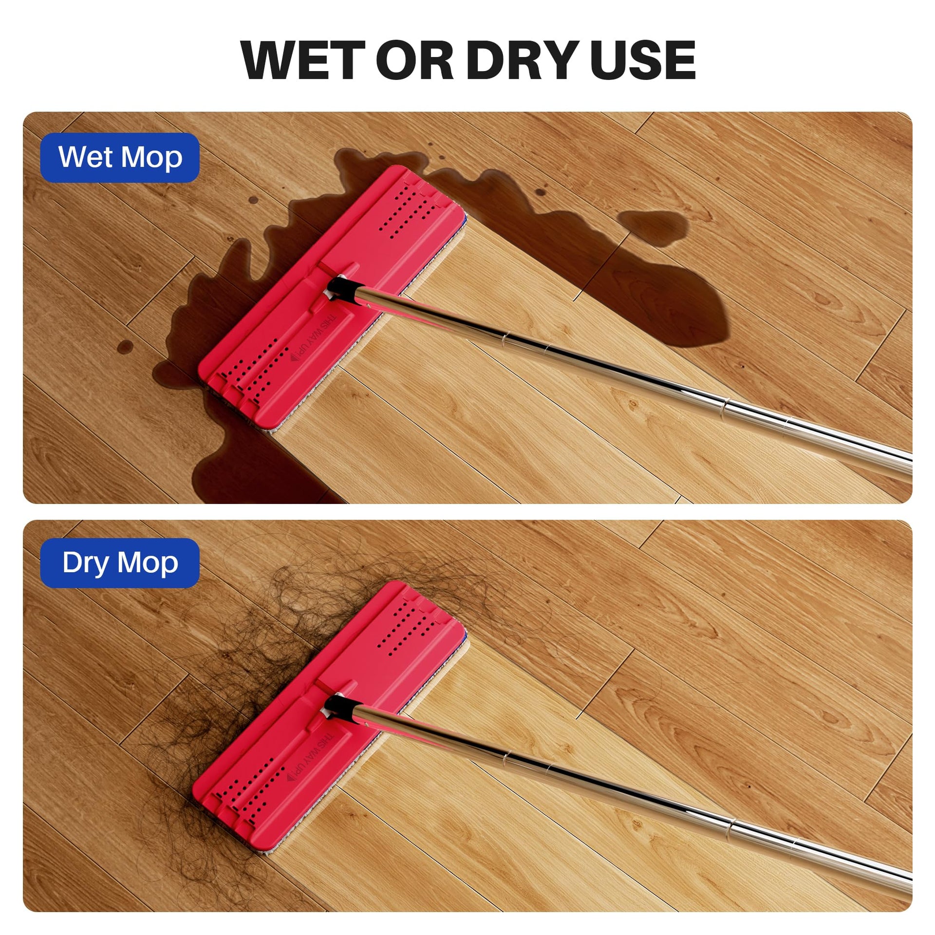 Replacement Mop Pads for Flat Mop Bucket System (4 Count)