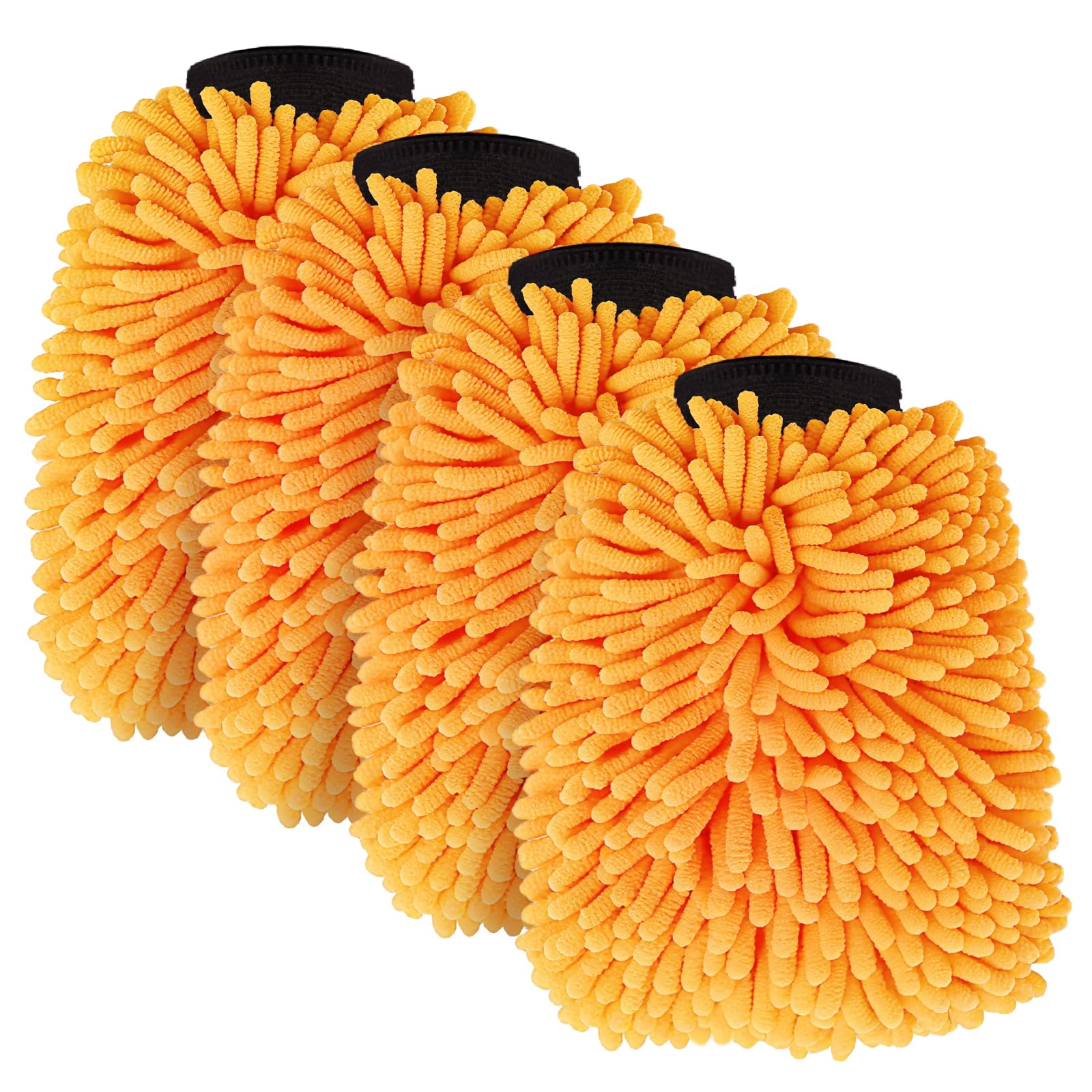 4 Pack Car Wash Mitt Microfiber (4 Count)