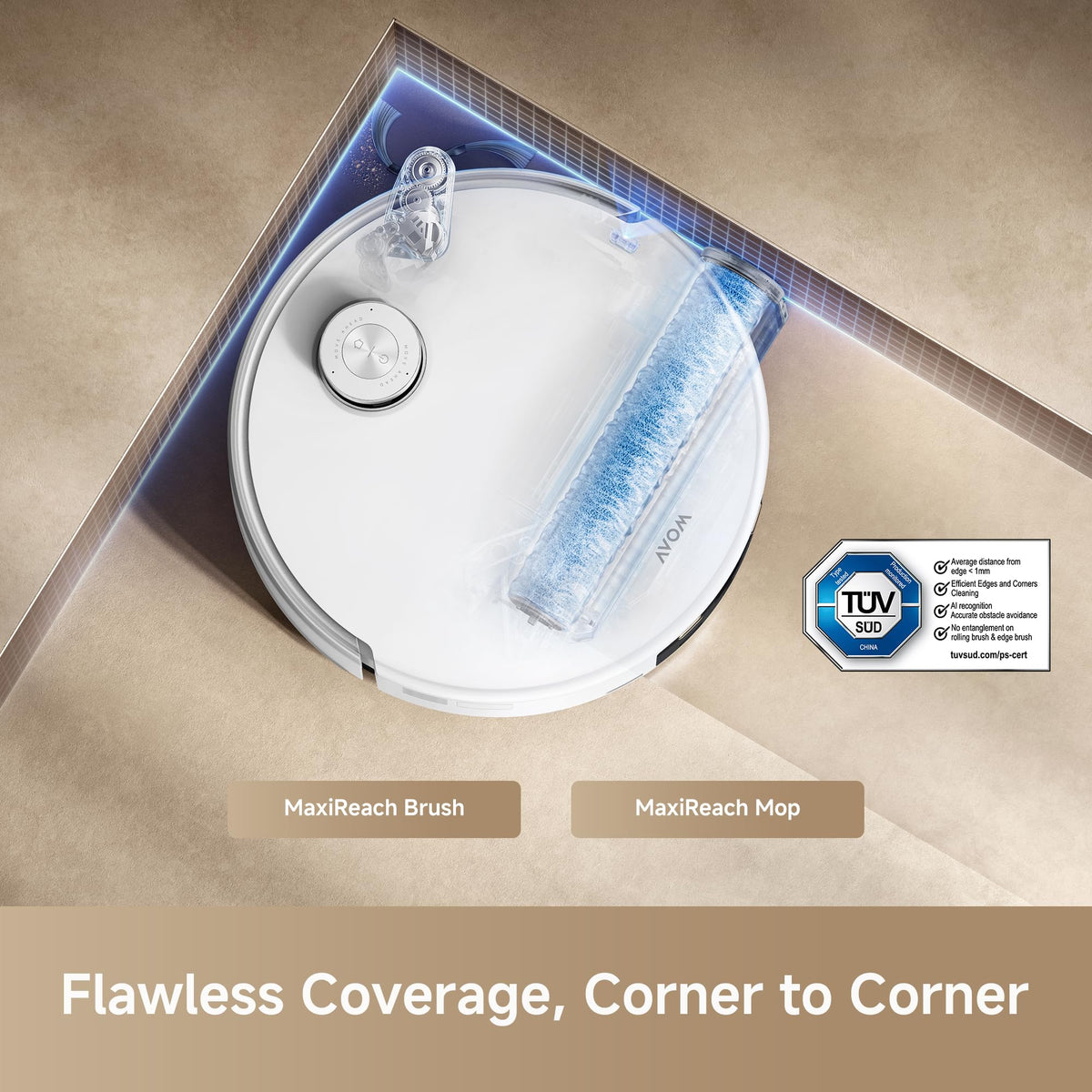 Z60 Ultra Roller SA Robot Vacuum and Mop with Auto Carpet Shield