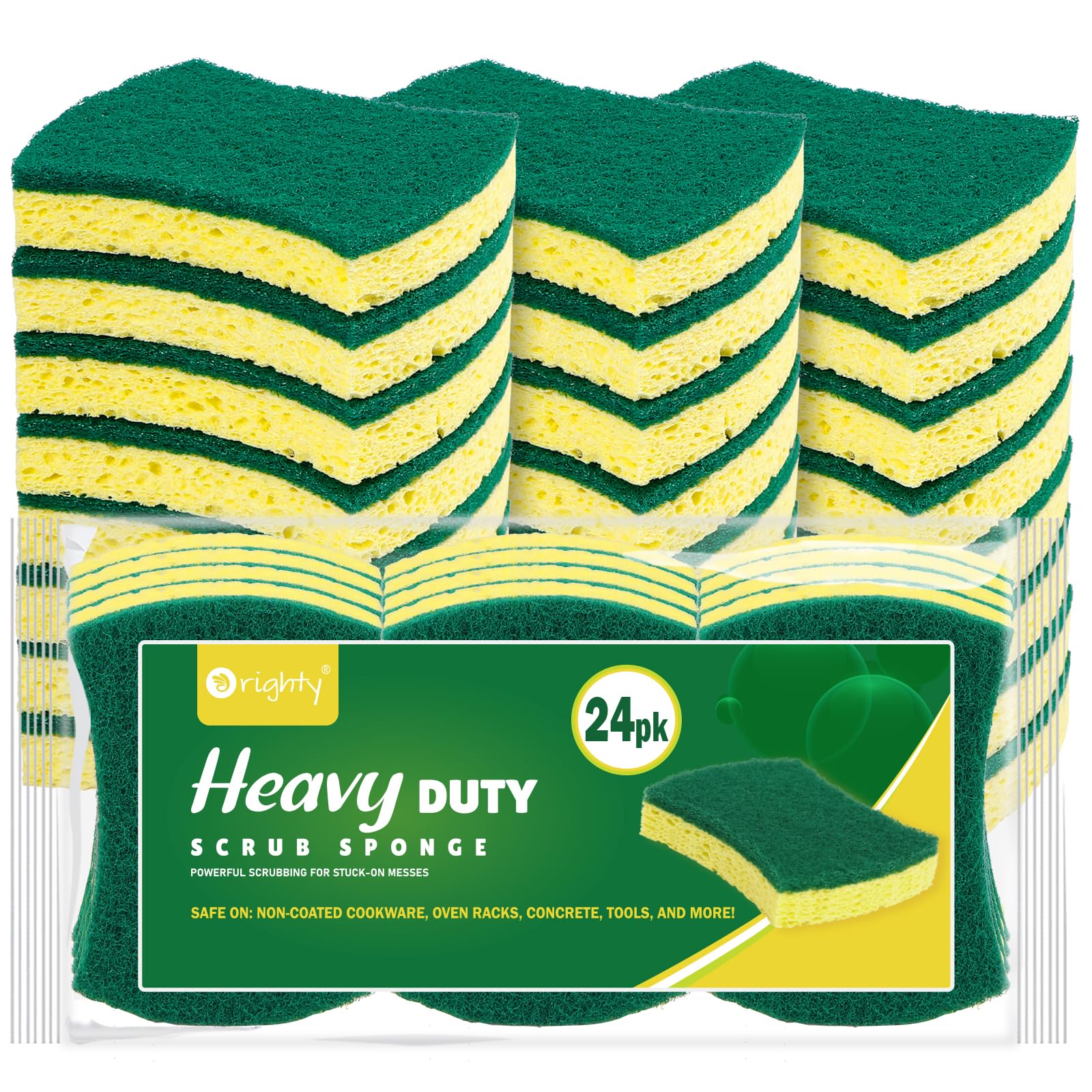 Heavy Duty Scrub Sponges Kitchen Sponge (24 Count) - ModHome Supplies