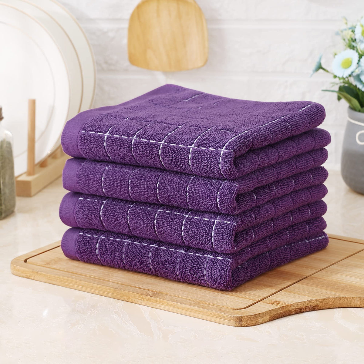 100% Cotton Terry Kitchen Towels (4 Count)
