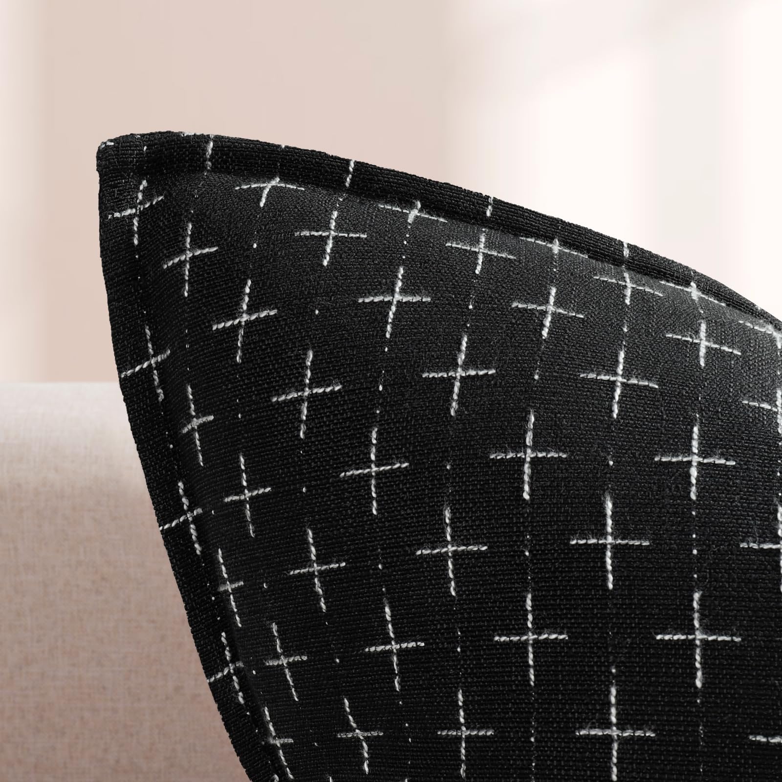 12x20 Pillow Covers Set of 2 Soft Polyester Textured Pillow Covers with Stylish Flange Edge Cozy Farmhouse Throw Pillows for Couch Bed Sofa Living Room (2 Count)
