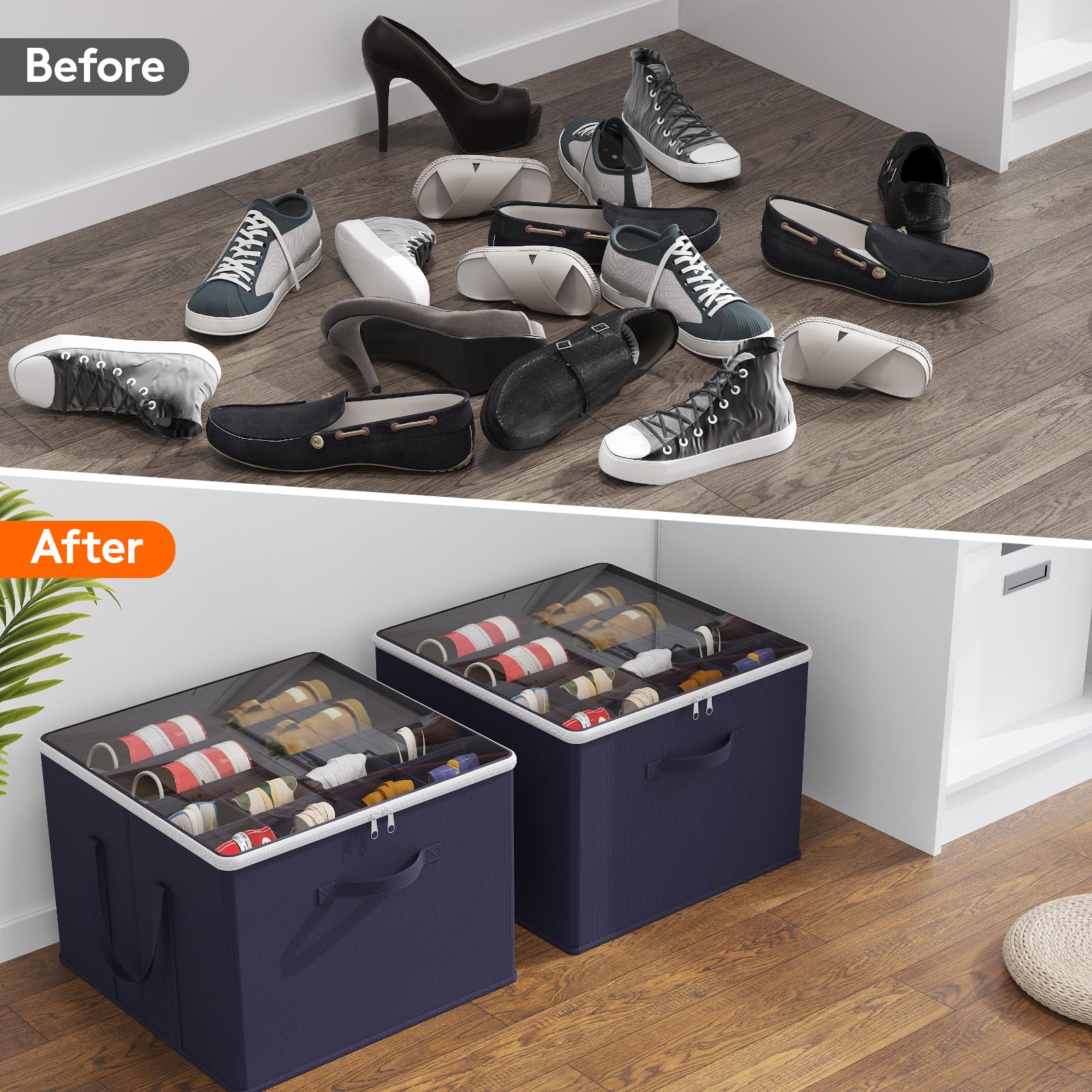 Shoe Storage Organizer for Closet (3 Count)