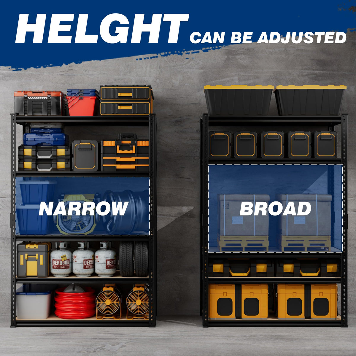 2025LBS Storage Shelves Heavy Duty 5 Tier Garage Storage Shelves