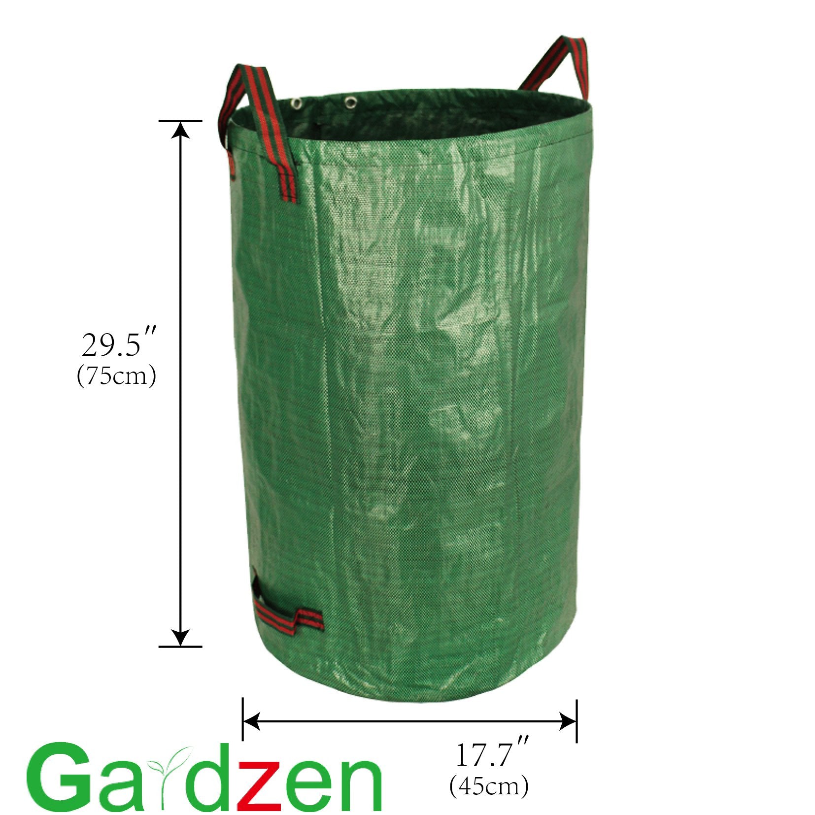 3 Pack 32 Gallon Garden Waste Bags Reusable Heavy Duty (3 Count)