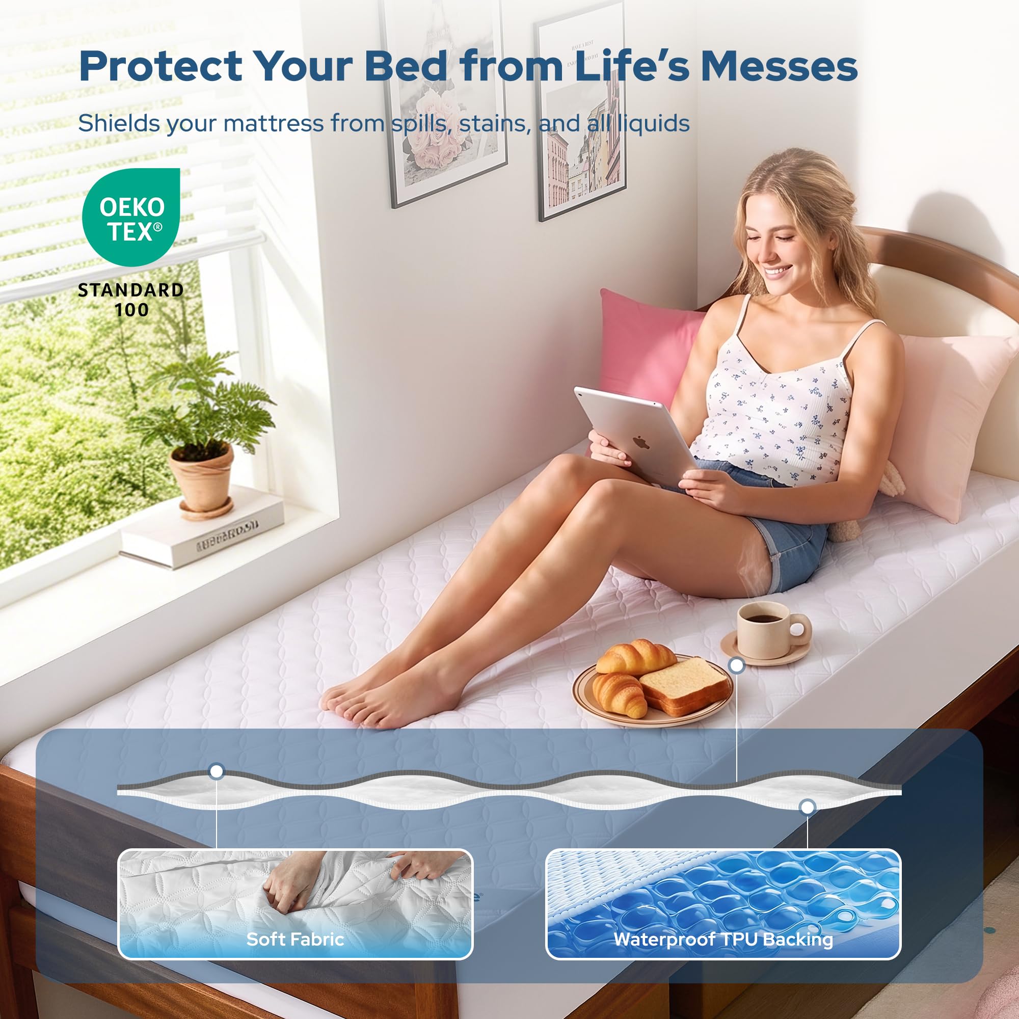Waterproof Twin XL Mattress Protector