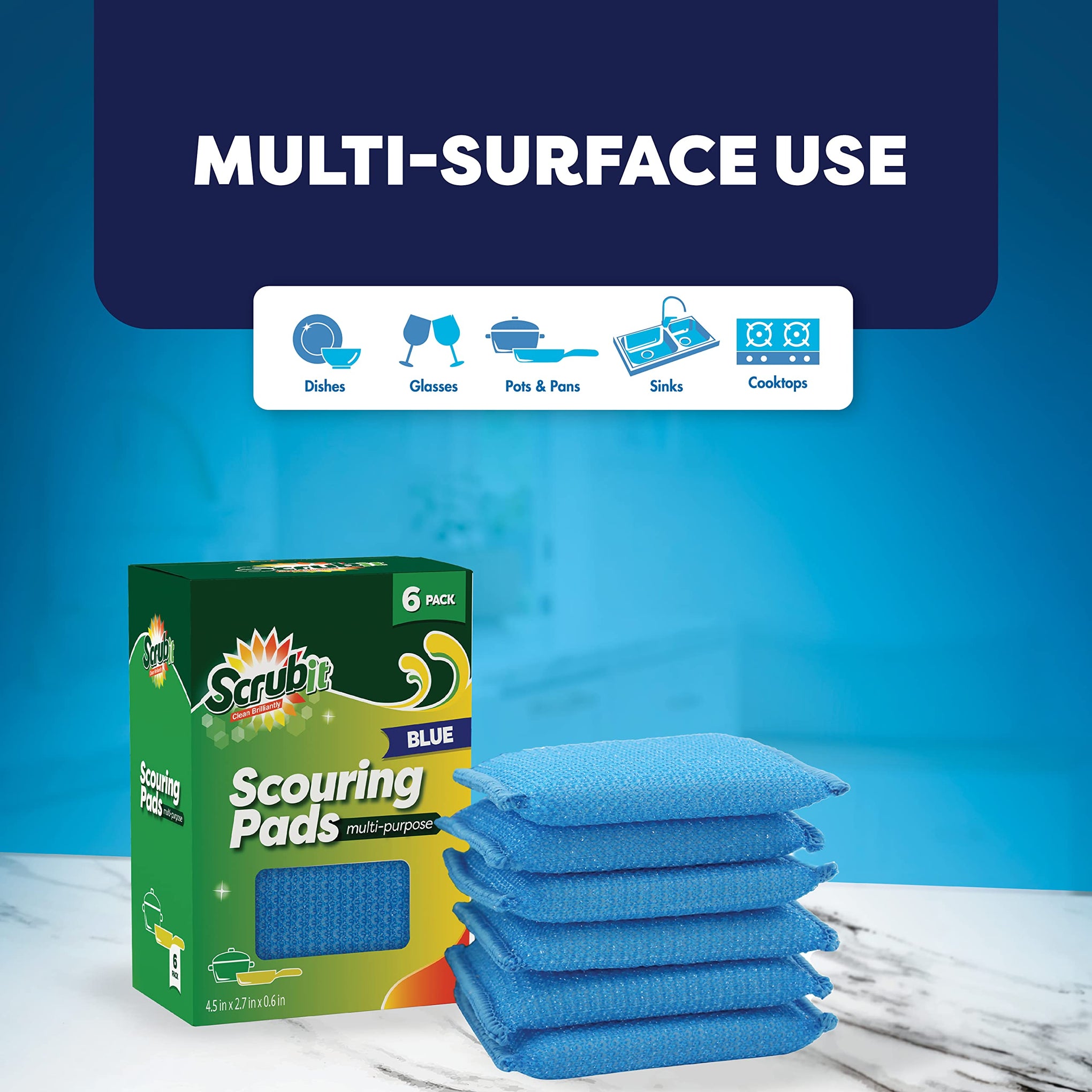 Multi Purpose Scouring Pad (6 Count)