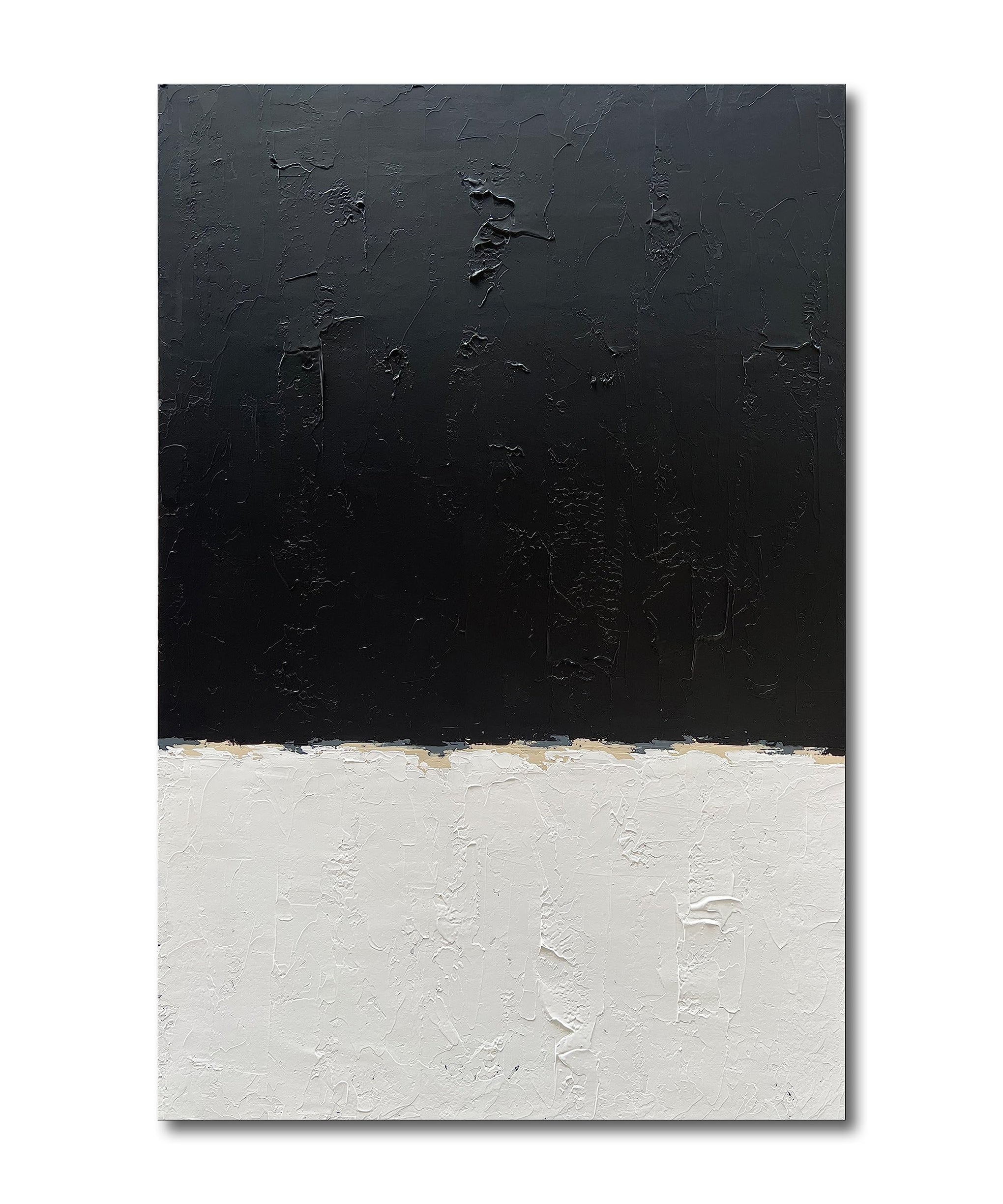 Art Hand painted black and white wall art
