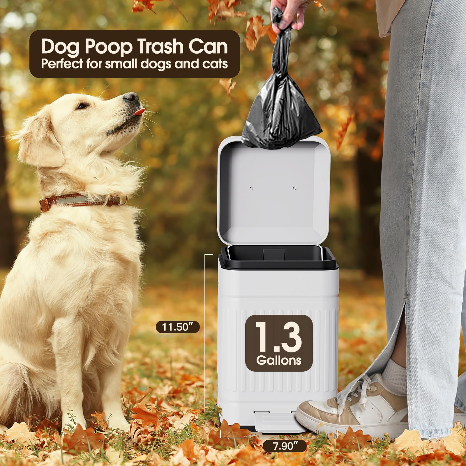Small Trash Can with Lid