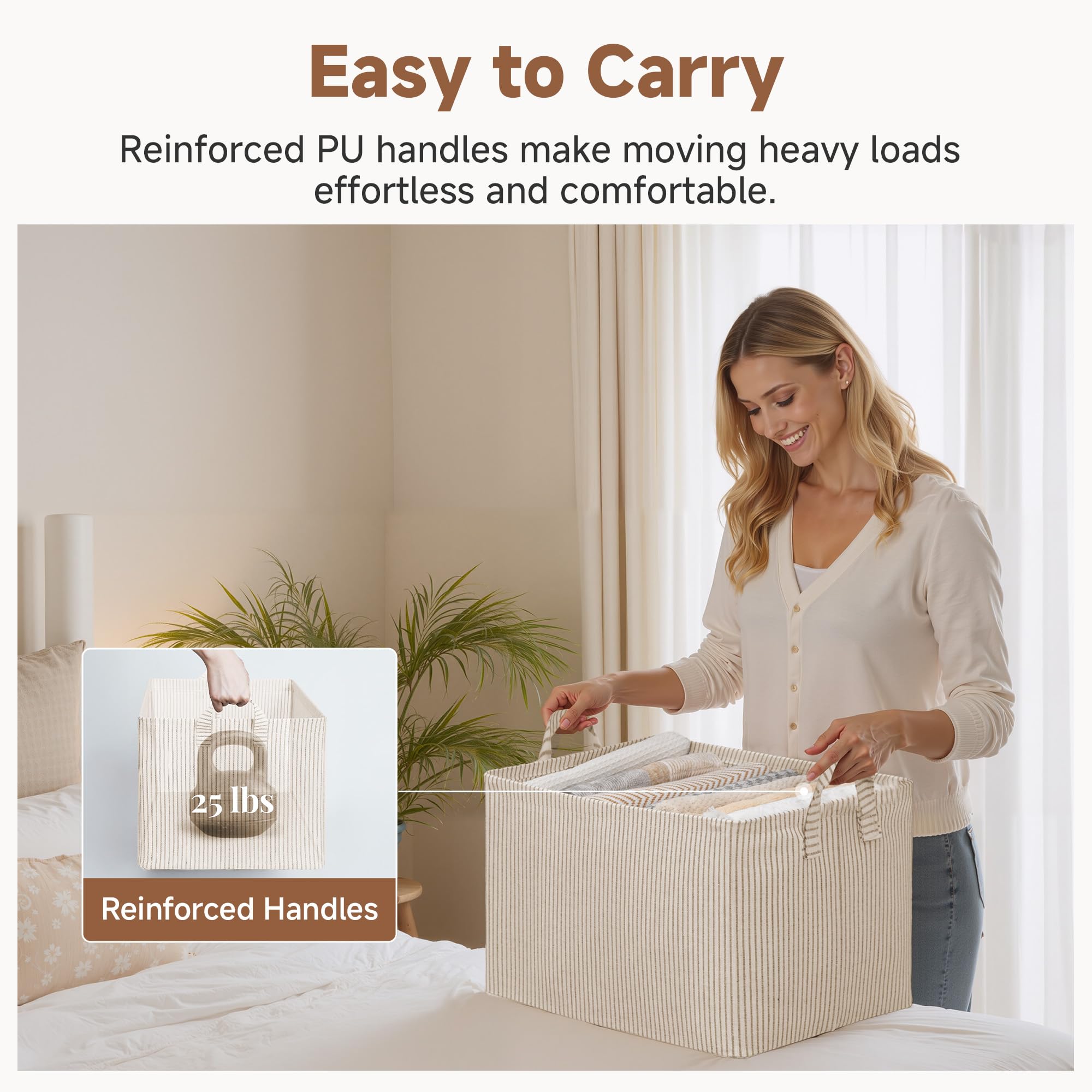 Storage Bins Fabric Storage Bins for Shelves (2 Count)