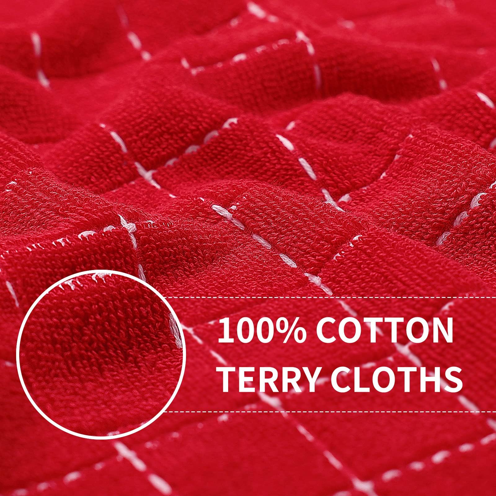 100% Cotton Terry Kitchen Towels (8 Count)