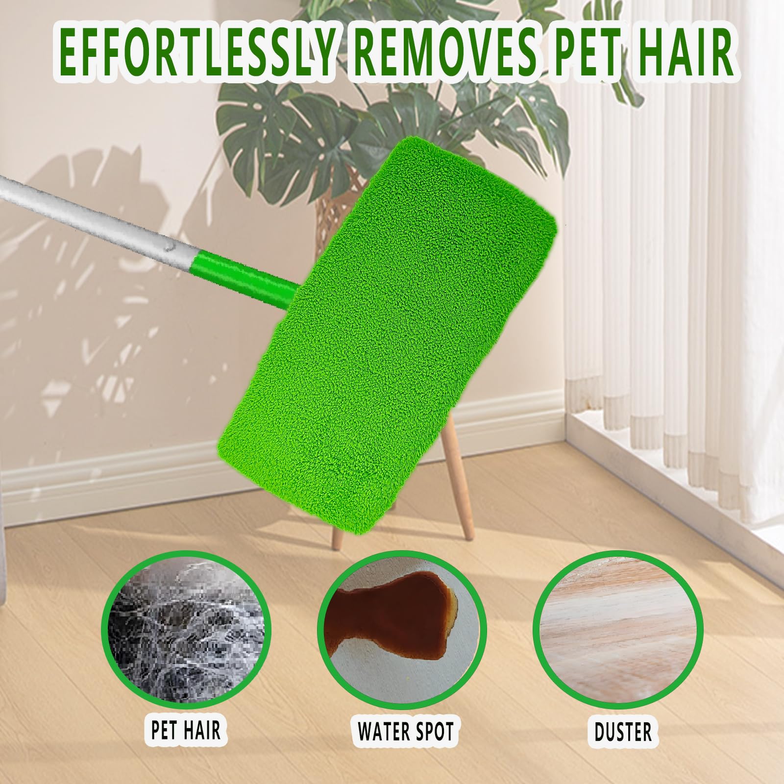 8PCS Reusable Microfiber Mop Pads for Swiffer Sweeper