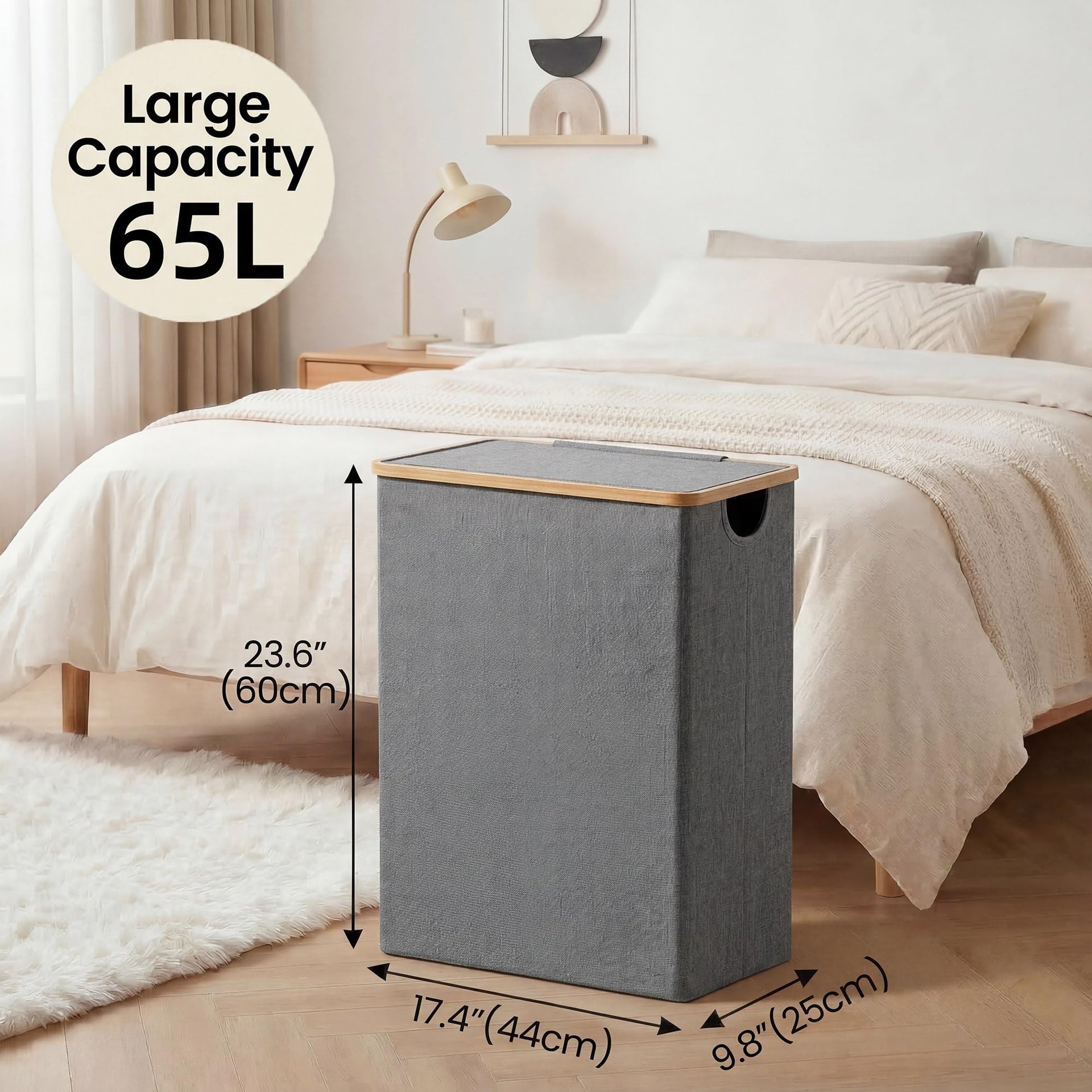 Slim Laundry Basket with Lid