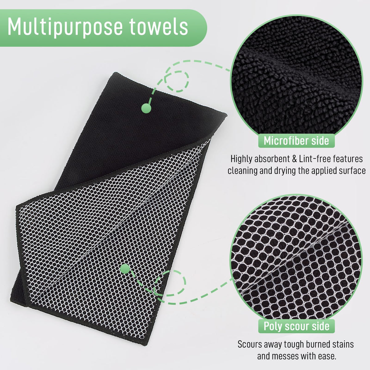 Dish Cloth for Washing Dishes Kitchen Washcloth Cleaning Cloth (20 Count)