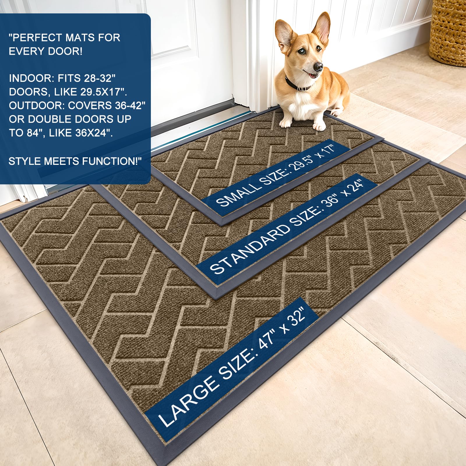Front Door Mat Outside 35x23 (8.825 Sq Ft)