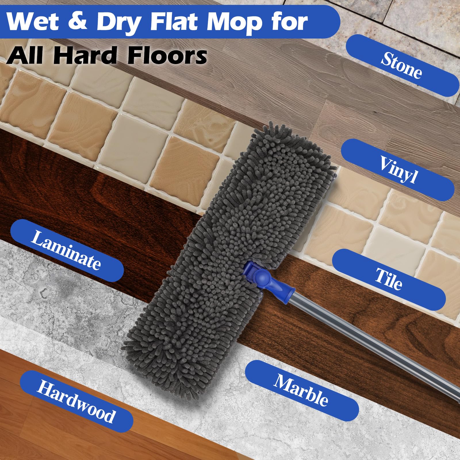 Two Sided Dust Mop for Floor Cleaning - ModHome Supplies