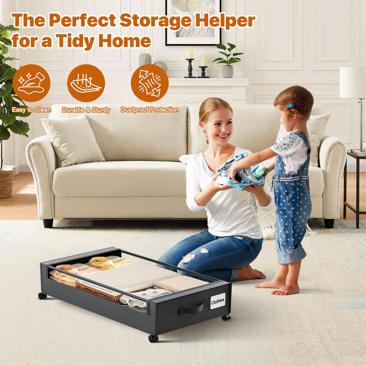Under Bed Storage with Wheels