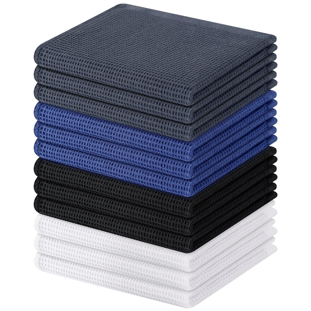 100% Cotton Waffle Weave Dish Cloths (12 Count)
