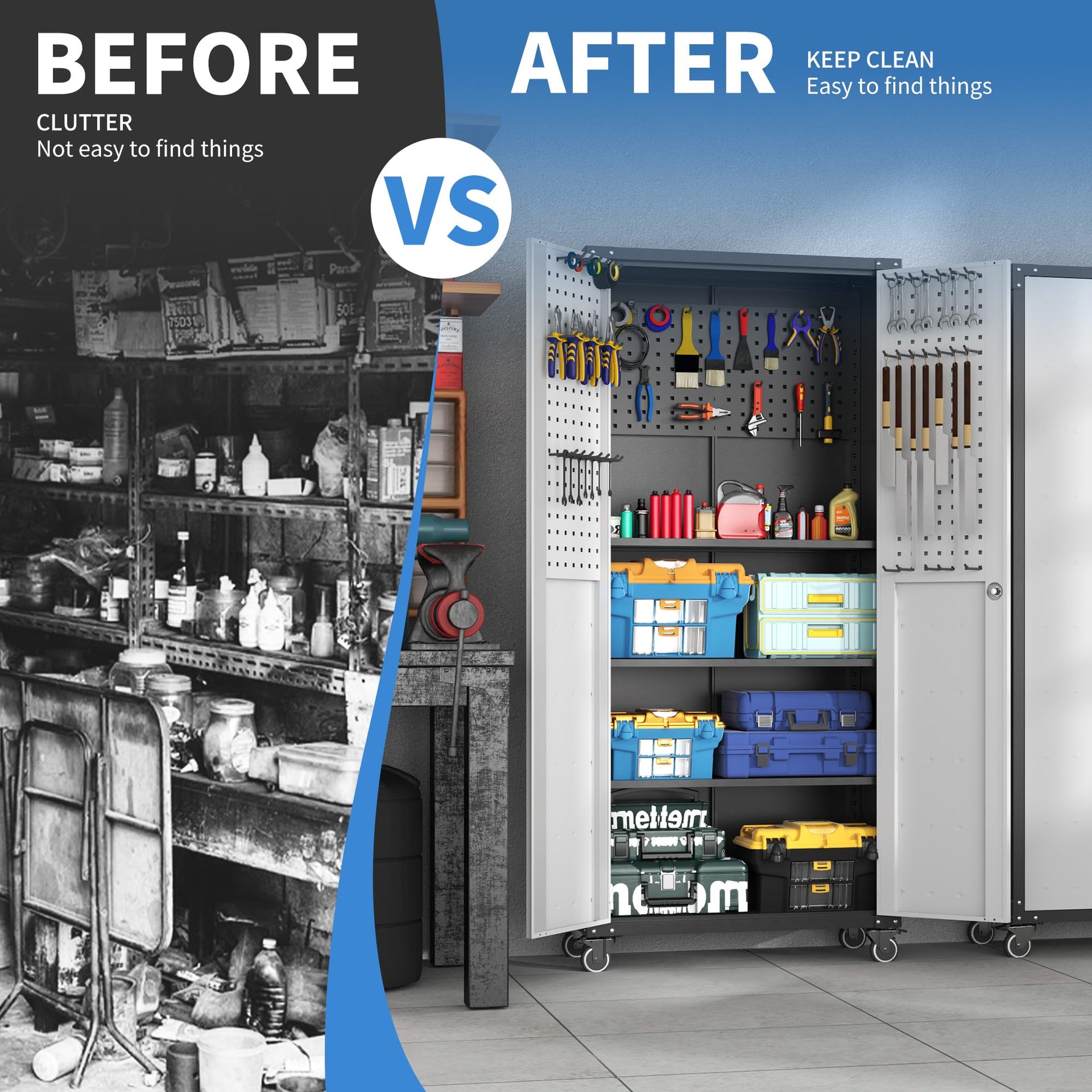 Metal Storage Cabinet for Garage