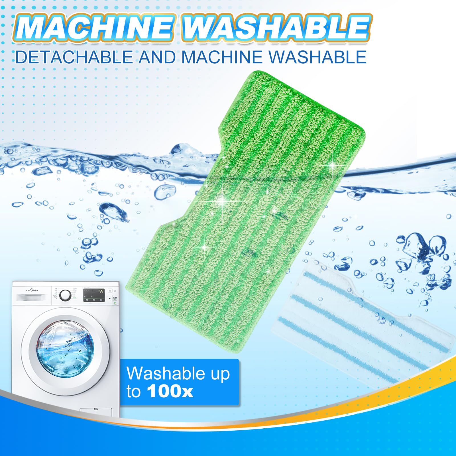 4Pk Mop Pads Compatible with Shark VACMOP VM252 (4 Count)