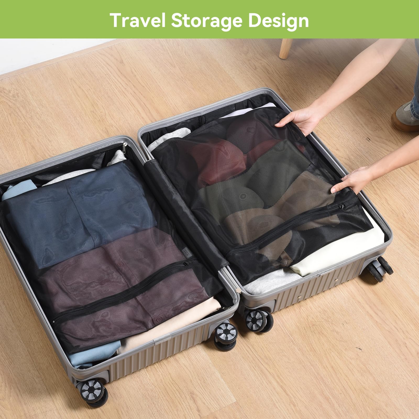 2 Pack Durable Mesh Laundry Bags for Delicates 12x16 Inches (2 Count)