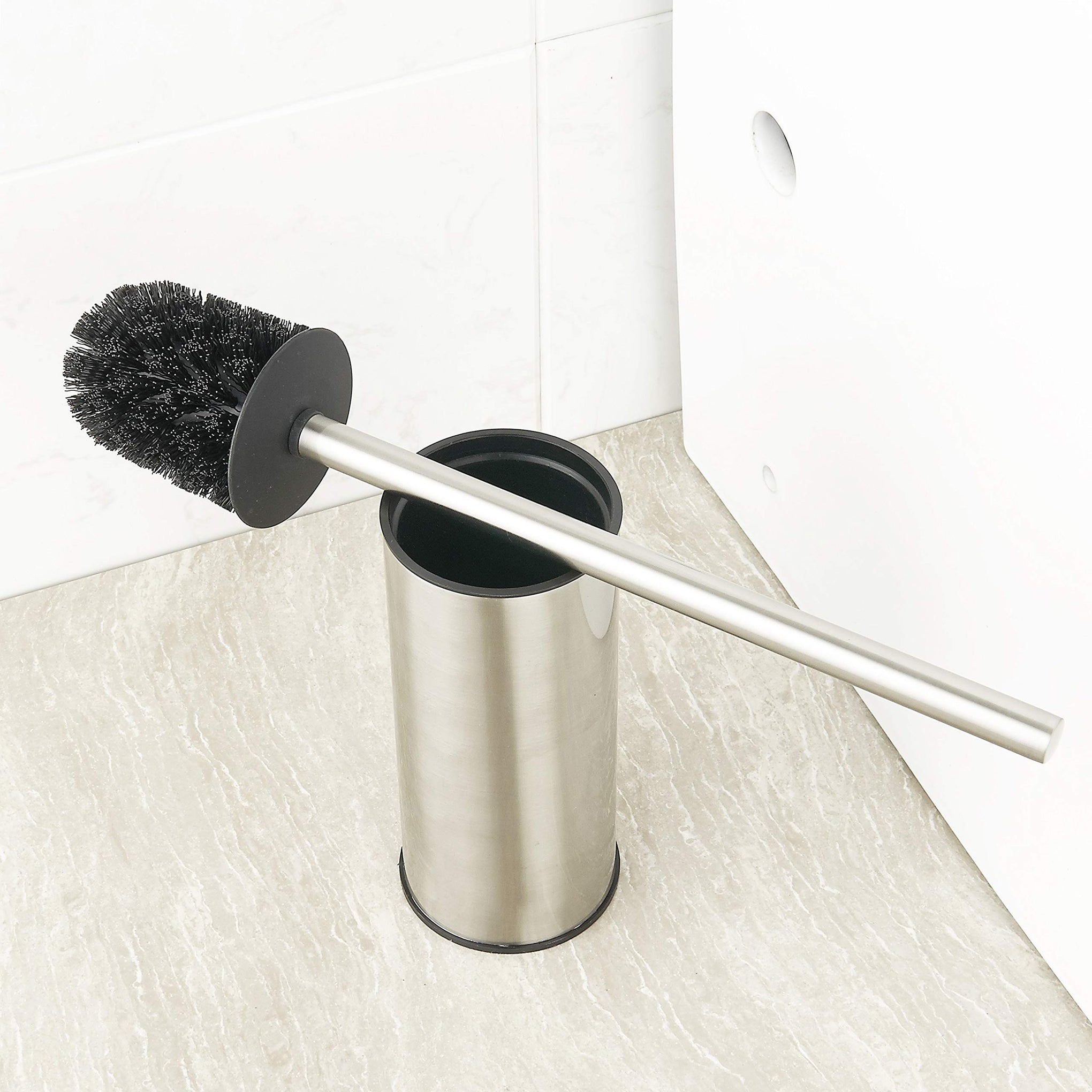 Toilet Brush Holder Brushed Nickel