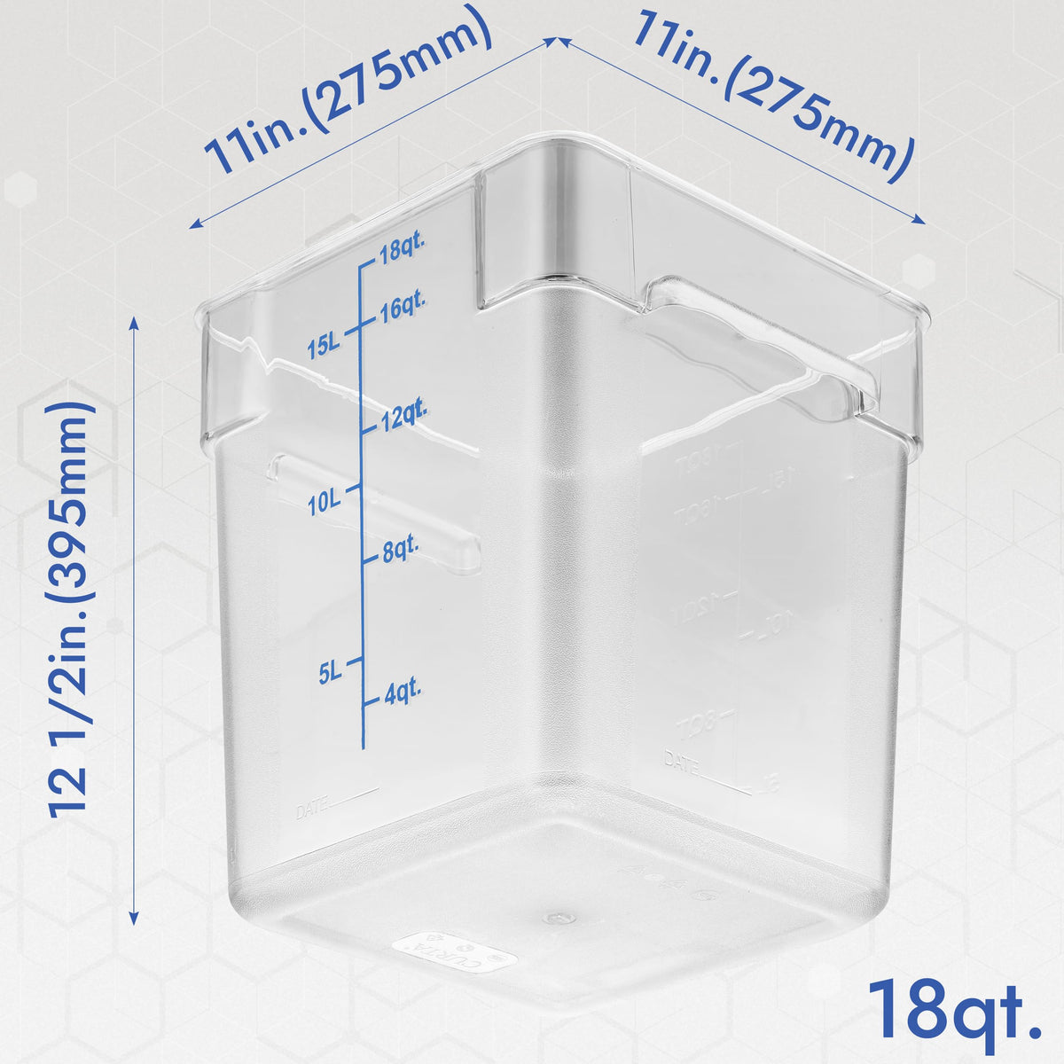 4 Pack Food Storage Containers with Blue Lids (4 Count)