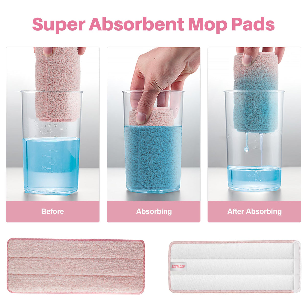 Microfiber Flat Mop Replacement Pads (4 Count)
