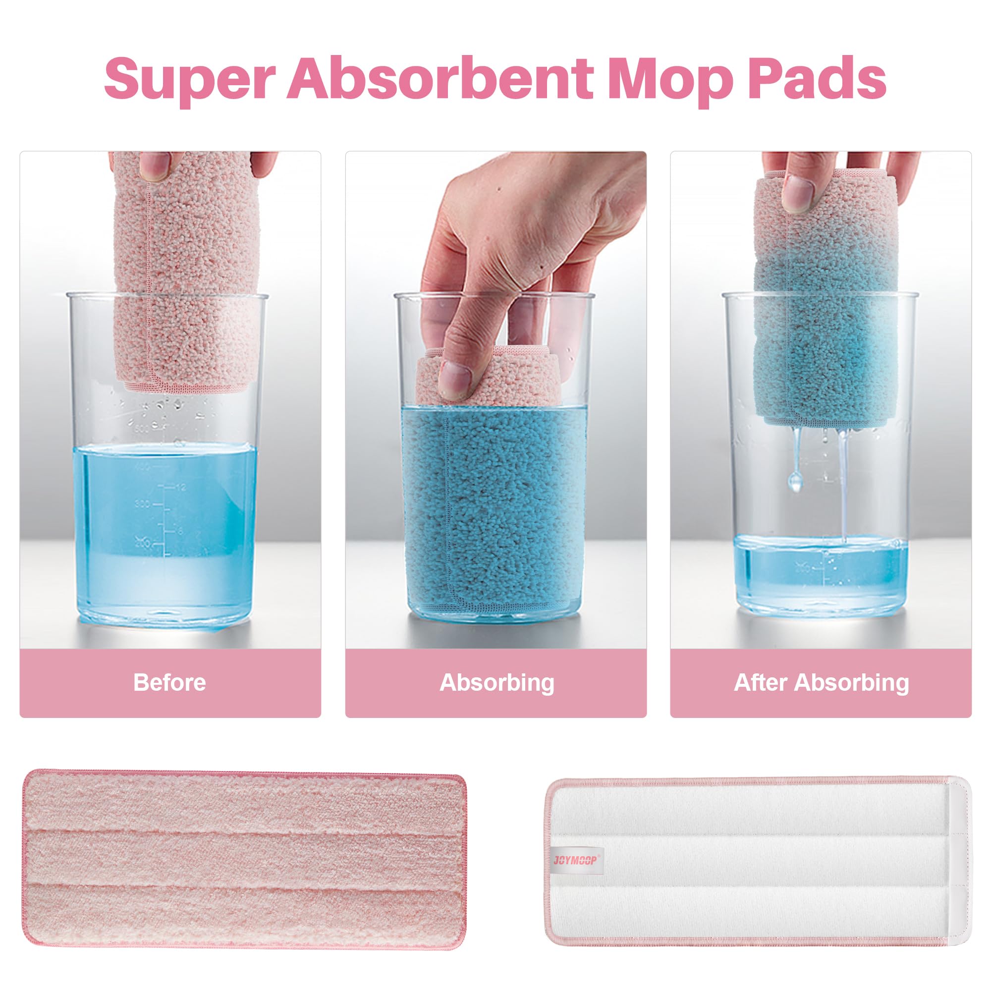 Microfiber Flat Mop Replacement Pads (4 Count)