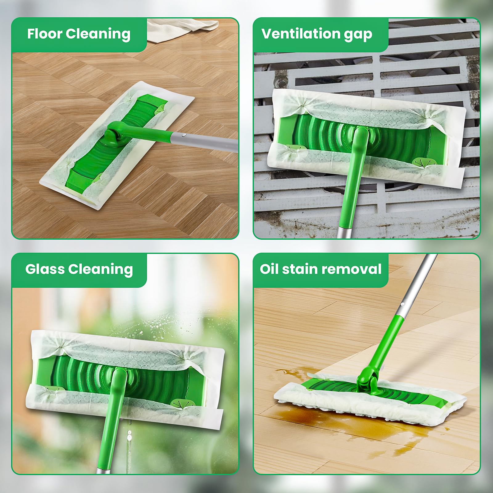 60 Count Swiffer Dry Cloths Compatible with Swiffer Sweeper Mop