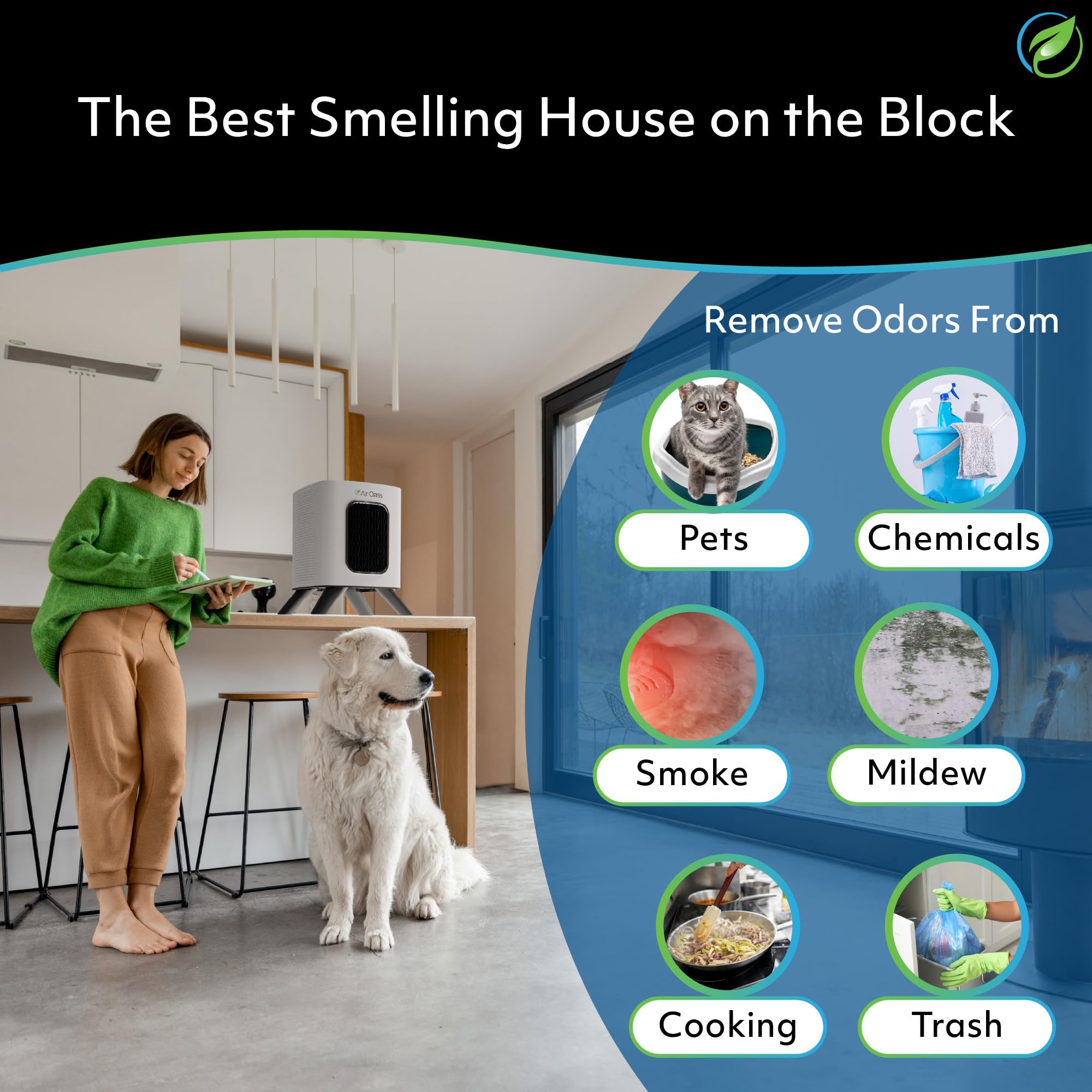 iAdaptAir 2.0 H13 HEPA Filter Air Purifier Reduces 99% of Viruses