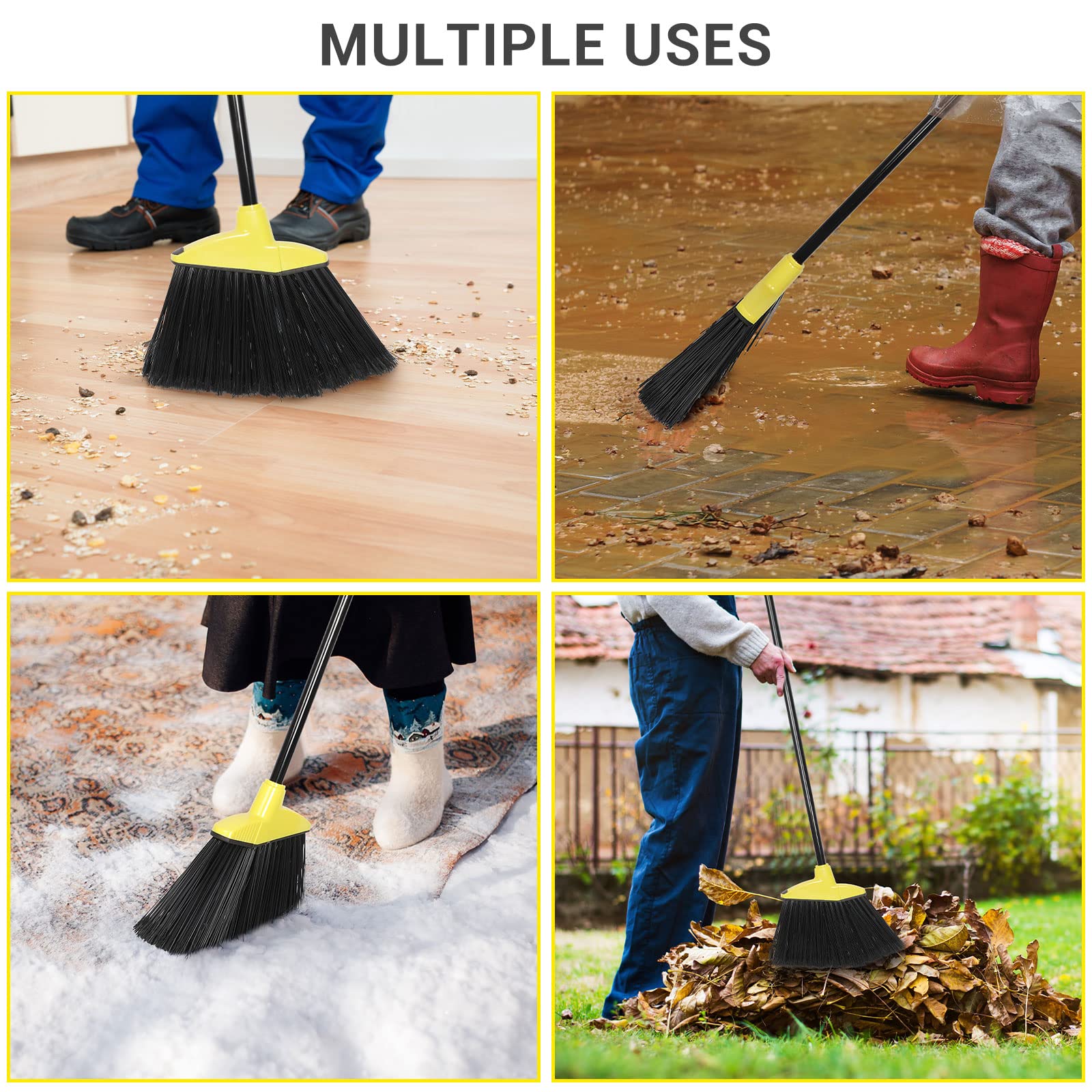 12 Pcs Heavy Duty Broom Bulk