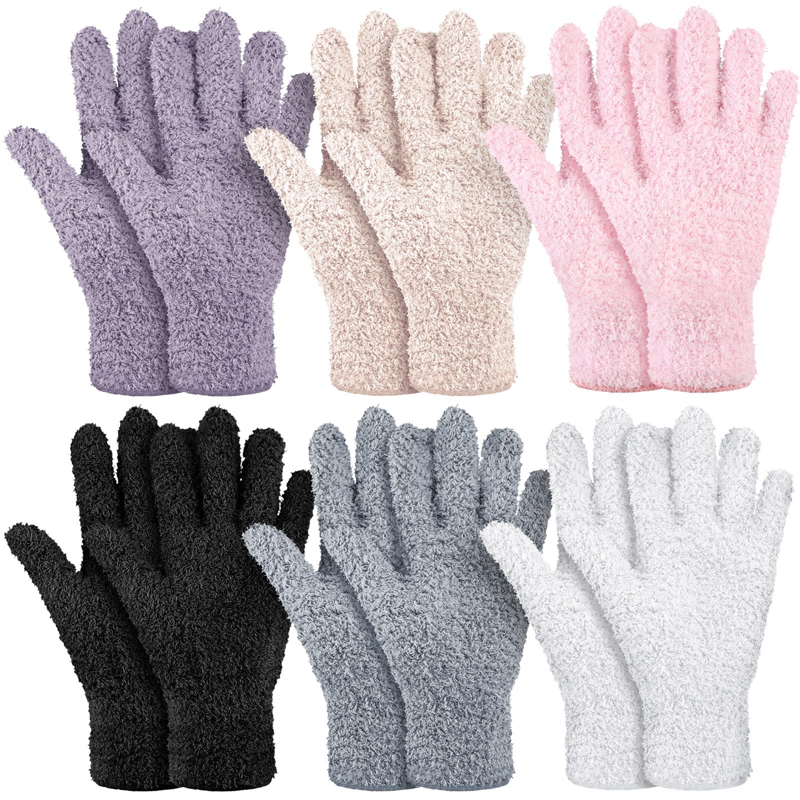 6 Pairs Microfiber Dusting Gloves