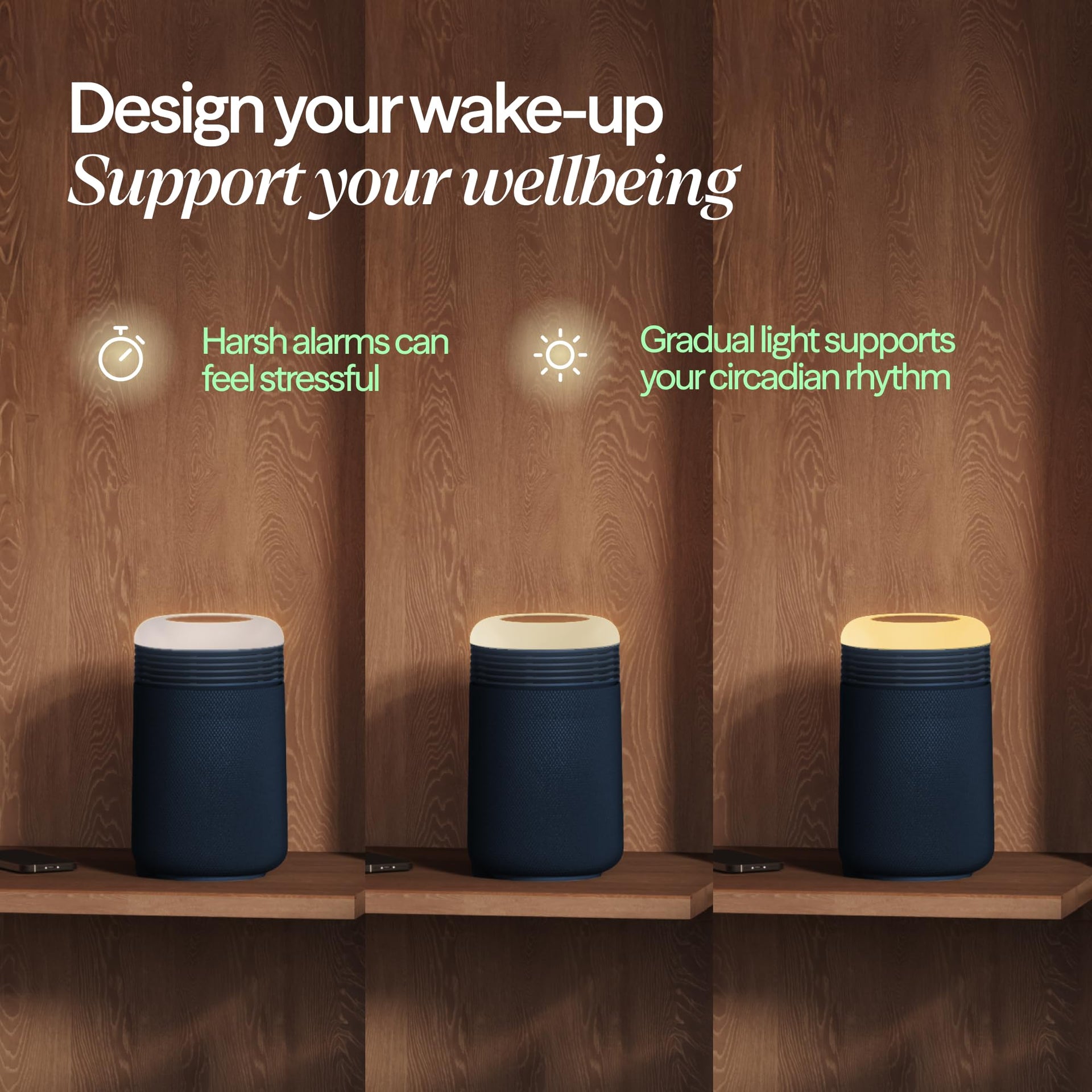 Mini Restful Bedroom Air Purifier with Sunrise Alarm Clock
