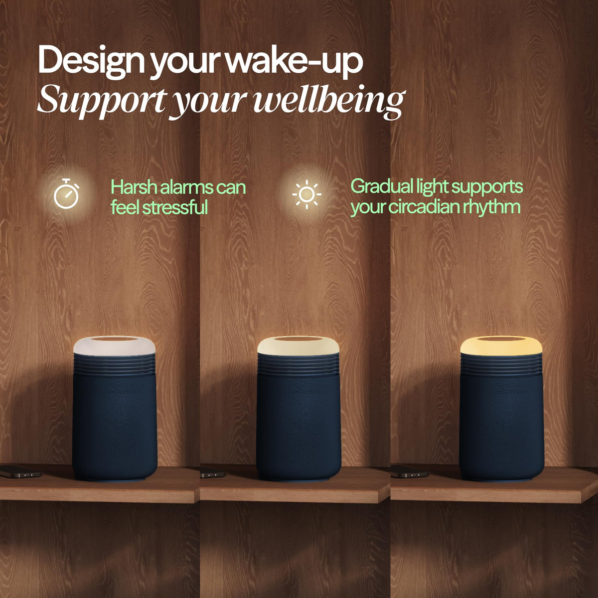Mini Restful Bedroom Air Purifier with Sunrise Alarm Clock