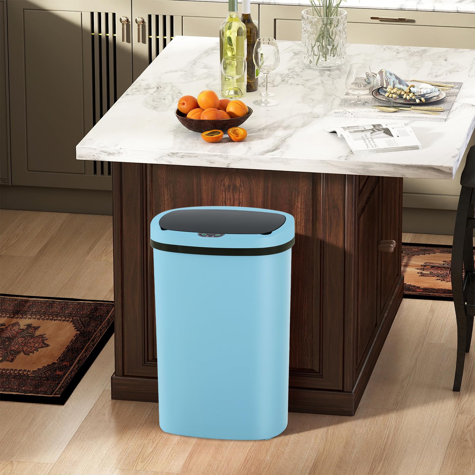 Automatic Motion Sensor Bathroom Trash Can with Lid