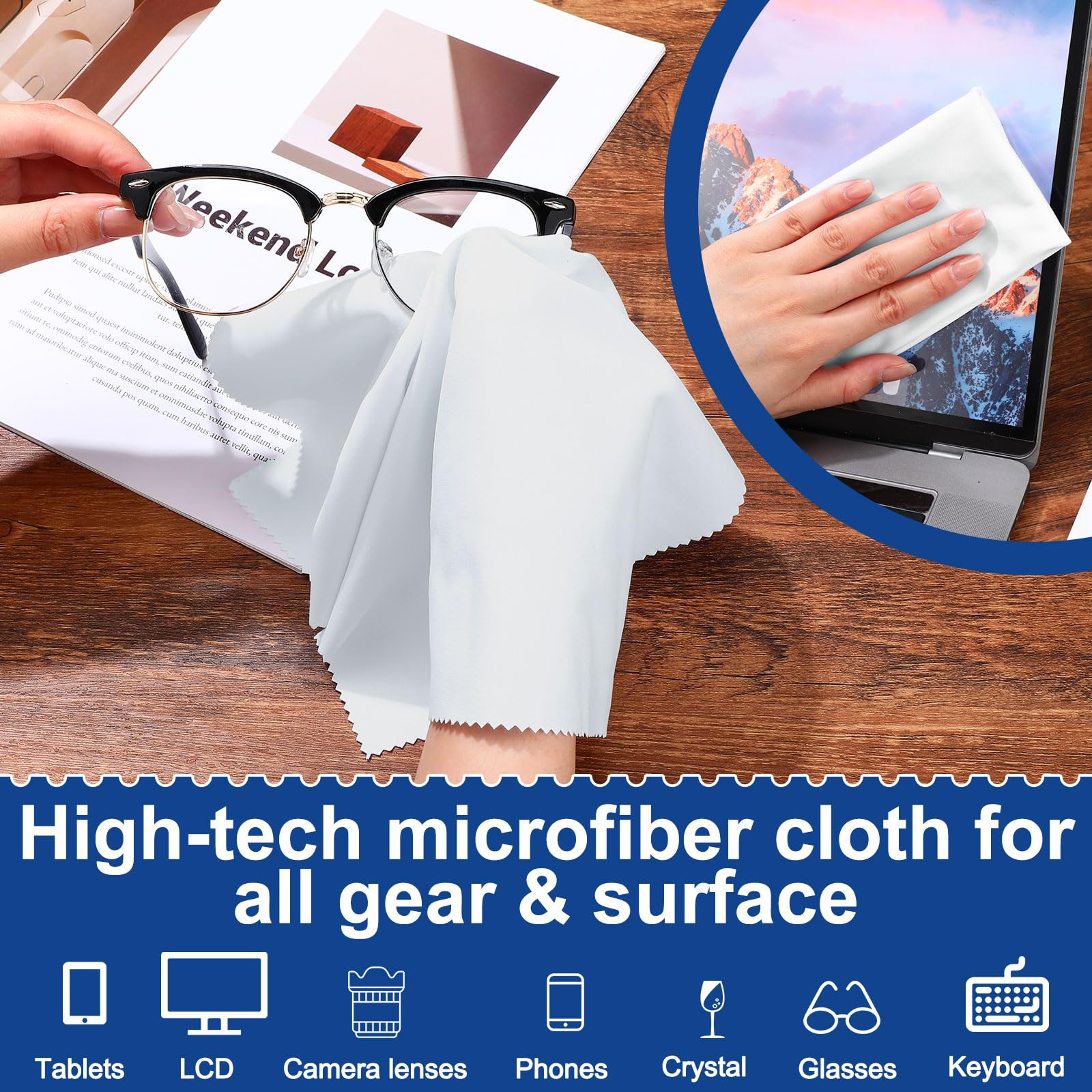 12 Pack Microfiber Cleaning Cloth